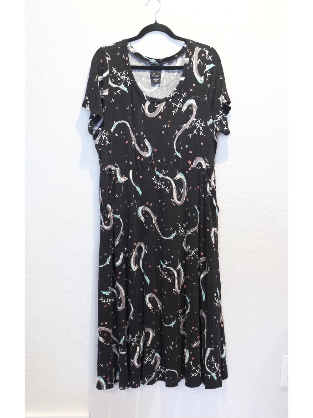Vintage 2001 Studio Ghibli Spirited Away Haku Dragon Dress Size 2XL Anime Rare